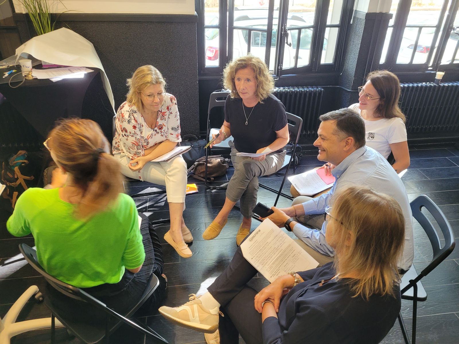 Cercle de parole en atelier Coachline